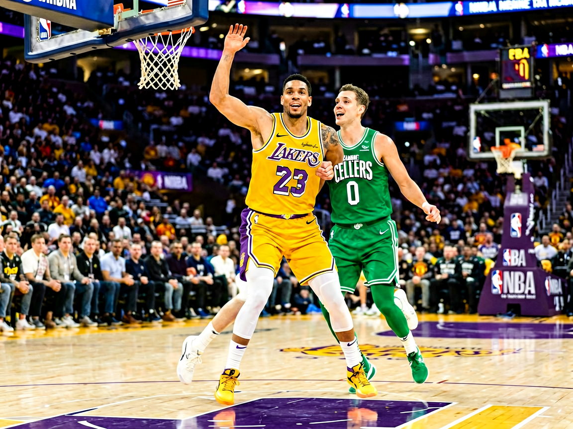 NBA湖人凯尔特人比赛精彩画面